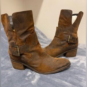 Donald J. Pliner Rustic Brown Suede Ankle Boots